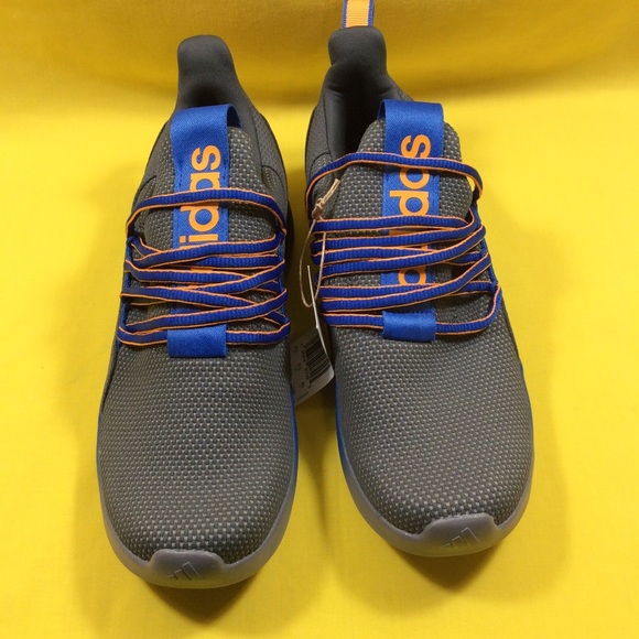 adidas Shoes - adidas Women’s lite racer Gray with Blue & Orange Accents SZ 7